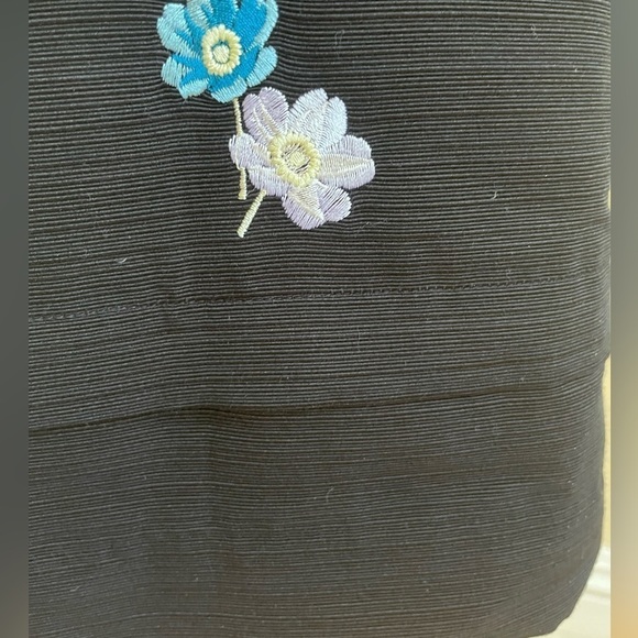 Anthropologie HD in Paris Skirt Cotton & Silk Floral Embroidered 2 NWT Campanula - Picture 5 of 8